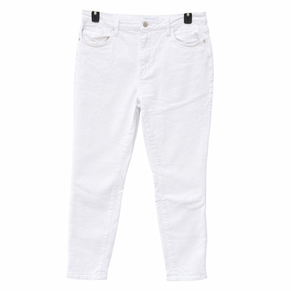 Judy Blue Womens 15/32 White Boyfriend Fit Jeans Minimalist Coastal Preppy